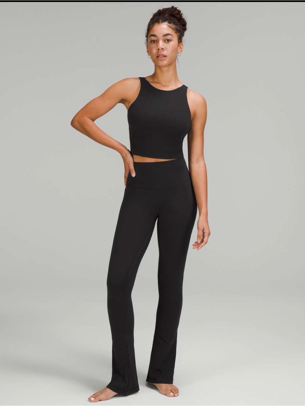 Lululemon Align High Rise Mini Flare Pant 32” Black Size 8 Nulu